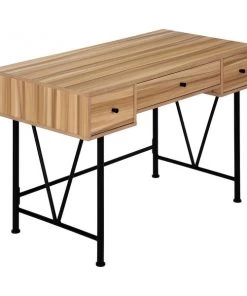Monarch Specialties Computer Desk - 48"L / Light Reclaimed Wood-Look / Black Metal