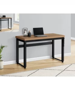 Monarch Specialties COMPUTER DESK - 48"L / RECLAIMED WOOD / ADJ.HEIGHT/ BLACK