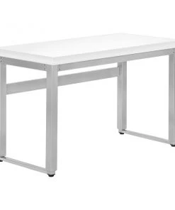 Monarch Specialties Computer Desk - Adjustable Height / 48"L / White / Silver Metal
