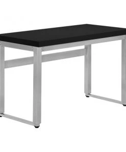Monarch Specialties Computer Desk - Adjustable Height / 48"L / Black / Silver Metal