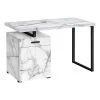 Monarch Specialties Computer Desk Left or Right Facing - 48"L / White Marble-Look