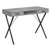 Monarch Specialties Computer Desk - 42"L / Grey / Black Metal