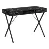 Monarch Specialties Computer Desk - 42"L / Black Marble / Black Metal