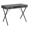 Monarch Specialties Computer Desk - 42"L / Grey Stone-Look / Black Metal