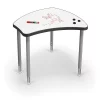 Mooreco Porcelain Desktop, Standard Shapes Desk with Platinum Direct Mount Shapes Legs