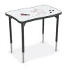 Mooreco Porcelain Desktop, Creator Desk 32x31 with Black Direct Mount Shapes Legs