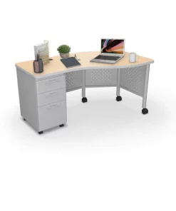 Mooreco Instructor Desk Left 29.8"H x 60"W x 36.3"D Fusion Maple