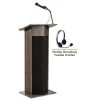 Oklahoma Sound Power Plus Lectern with Wireless Headset Mic, Ribbonwood