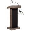 Oklahoma Sound Orator Lectern with Wireless Headset Mic, Ribbonwood