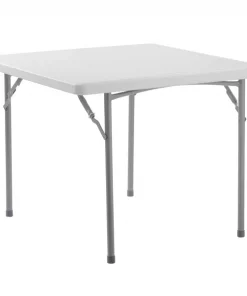 National Public Seating NPS 36" x 36" Heavy Duty Folding Table, Speckled Gray