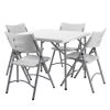 National Public Seating NPS 36" x 36" Heavy Duty Folding Table, Speckled Gray and Chair Package