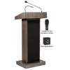 Oklahoma Sound Orator Lectern and Rechargeable Battery with Wireless Handheld Mic, Ribbonwood