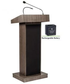 Oklahoma Sound Orator Lectern and Rechargeable Battery, Ribbonwood