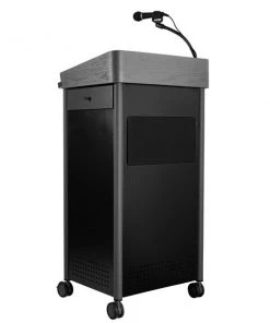 Oklahoma Sound Greystone Lectern with Sound and Rechargeable Battery