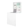 Basicwise Wall Mount Laptop Fold-out Desk with Shelves, White