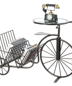 Vintiquewise Metal Bicycle Bike Phone Table Book Magazine Rack