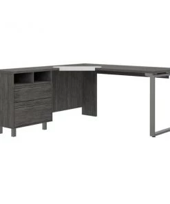 Sego Lily Emery 3 Drawer Desk in Gray Oak