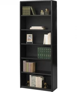 Safco BOOKCASE, 6-SHELF, BK