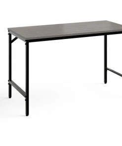 Safco Desk, 45-1/2"x23-1/2"x29-1/2", Neowalnut Laminate/Black Base