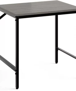 Safco Desk, 30-1/2"x23-1/2"x29-1/2", Sterling Ash Laminate/BK Base