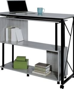 Safco Standing Desk, Mobile, Box 1/2, 53-1/4"x21-3/4"x42-1/4", GY