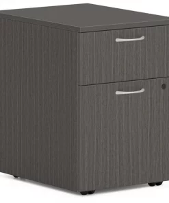 Hon Pedestal, Mobile, B/F, 15"x20"x20", Slate Teak