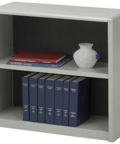 Safco BOOKCASE, 2 SHELF, GRAY