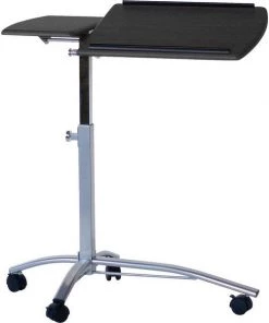 Mayline Laptop Caddy, Steel, Adj., 29-1/2"x15"x27"-38", Black