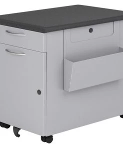 Lorell Cabinet, w/Cushion, 23-1/2"x15-1/4"x22-1/4", Silver