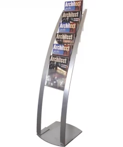 Deflecto Literature Floor Stand, 6 Compartments, 13"x16-1/2"x49", SR