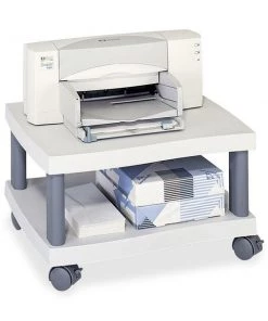 Safco Under Desk Printer Stand, 4 Casters, 20"x17-1/2"x11-1/2", Gray