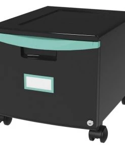 Storex Filing Drawer, Stackable, 14-3/4"Wx18-1/4"Lx12-3/4"H, BK/TL