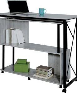 Safco Standing Desk, Mobile, Box 2/2, 53-1/4"x21-3/4"x42-1/4", GY