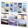 Safco Magazine/Pamphlet Display, 9 Pockets, 28"x3"x23-1/2", Clear