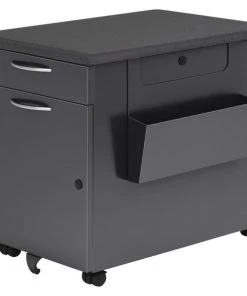 Lorell Cabinet, w/Cushion, 23-1/2"x15-1/4"x22-1/4", Black