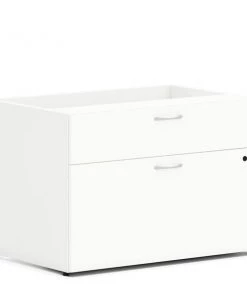 Hon Credenza, Low, Personal, 2-Drawer, 30"x20"x21", Simply White