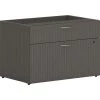 Hon Credenza, Low, Personal, 2-Drawer, 30"x20"x21", Slate Teak