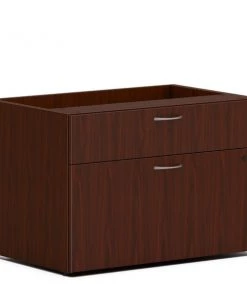 Hon Credenza, Low, Personal, 2-Drawer, 30"x20"x21", Mahogany