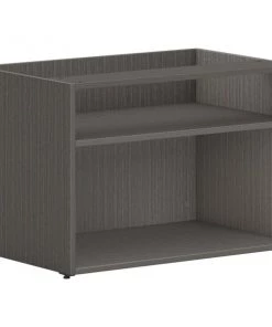 Hon Storage Credenza, Open, Low, 30"x20"x21", Slate Teak