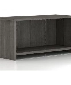 Lorell Weathered Charcoal Wall Mount Hutch Band Edge