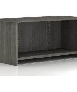 Lorell Weathered Charcoal Wall Mount Hutch Band Edge