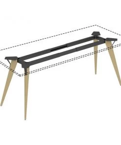 Lorell Relevance Series Natural Wood Desk Frame