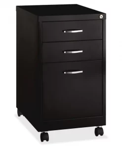 Lorell Black 3-drawer Mobile Pedestal File