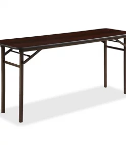 Lorell Folding Table, Rectangular, 5/8" Thick Top, 60"x18", MY
