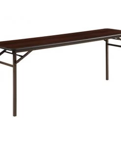 Lorell Folding Table, Rectangular, 5/8" Thick Top, 72"x18", MY