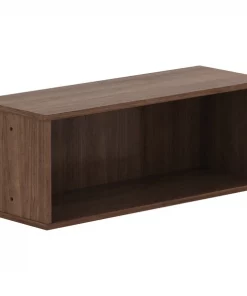 Lorell Panel System Open Storage Cabinet Walnut