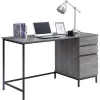 Lorell SOHO 3 Drawer Desk Finish: Charcoal, Powder Coated Leg