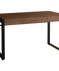 Lorell SOHO Table Desk Finish: Walnut, Powder Coated Base