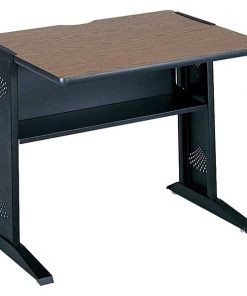 Safco Mobile Computer Desk, Reversible Top, 35-1/2"x28"x30", MY/MOK