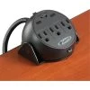 Safco Training Table Power Module, 8" Cord, USB, Steel Clamp, BK